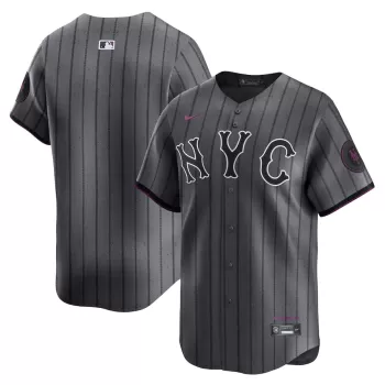 Men's New York Mets Nike Graphite 2024 City Connect Limited Jersey Men's New York Mets Nike Graphite 2024 City Connect Limited Jersey