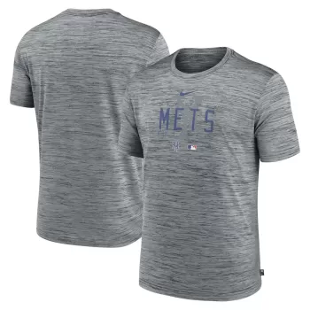 Men's New York Mets Nike Heather Gray Authentic Collection Velocity Performance Practice T-Shirt Men's New York Mets Nike Heather Gray Authentic Collection Velocity Performance Practice T-Shirt