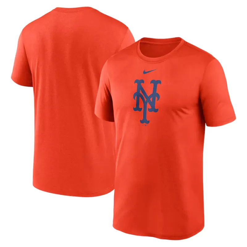Men's New York Mets Nike Orange Legend Fuse Large Logo Performance T-Shirt Men's New York Mets Nike Orange Legend Fuse Large Logo Performance T-Shirt