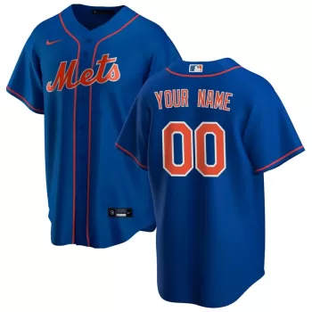 Men's New York Mets Nike Royal Alternate Replica Custom Jersey Men's New York Mets Nike Royal Alternate Replica Custom Jersey