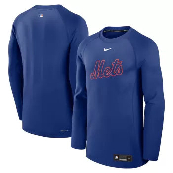 Men's New York Mets Nike Royal Authentic Collection Game Time Raglan Performance Long Sleeve T-Shirt Men's New York Mets Nike Royal Authentic Collection Game Time Raglan Performance Long Sleeve T-Shirt