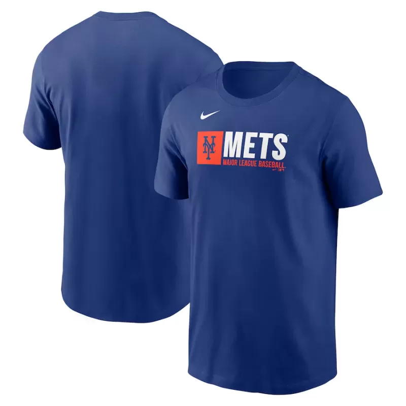 Men's New York Mets Nike Royal Team Block T-Shirt Men's New York Mets Nike Royal Team Block T-Shirt