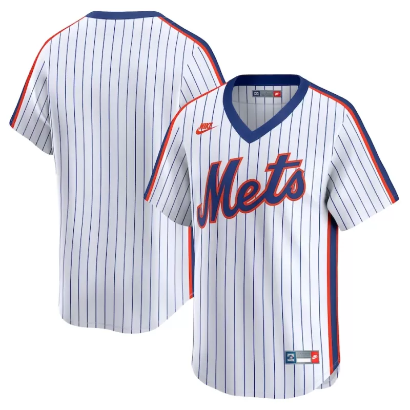 Men's New York Mets Nike White Cooperstown Collection Limited Jersey Men's New York Mets Nike White Cooperstown Collection Limited Jersey