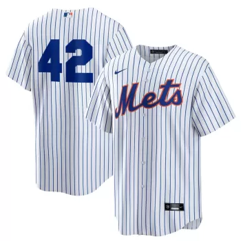 Men's New York Mets Nike White Home 2025 Jackie Robinson Day Replica Jersey Men's New York Mets Nike White Home 2025 Jackie Robinson Day Replica Jersey