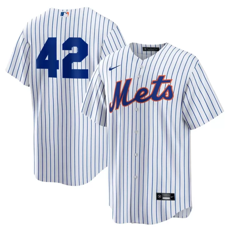 Men's New York Mets Nike White Home 2025 Jackie Robinson Day Replica Jersey Men's New York Mets Nike White Home 2025 Jackie Robinson Day Replica Jersey