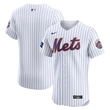 Men's New York Mets Nike White Home Elite Patch Jersey Men's New York Mets Nike White Home Elite Patch Jersey