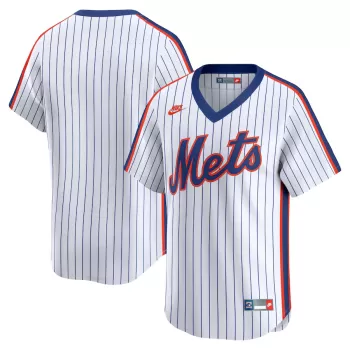 Men's New York Mets Nike White Throwback Cooperstown Collection Limited Jersey Men's New York Mets Nike White Throwback Cooperstown Collection Limited Jersey