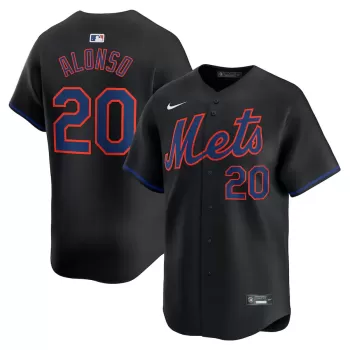 Men's New York Mets Pete Alonso Nike Black Alternate Limited Player Jersey Men's New York Mets Pete Alonso Nike Black Alternate Limited Player Jersey