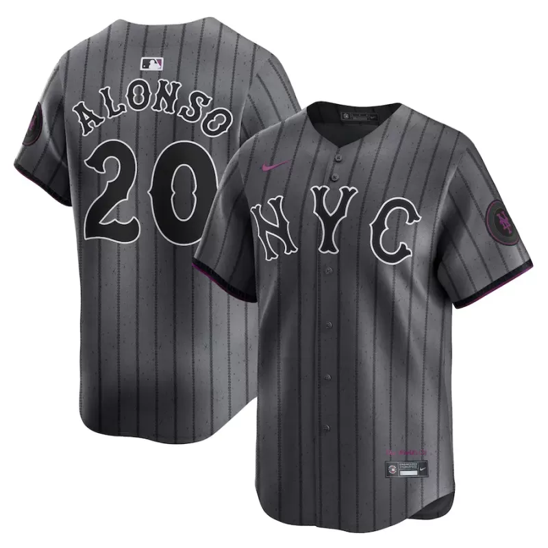 Men's New York Mets Pete Alonso Nike Graphite 2024 City Connect Limited Player Jersey Men's New York Mets Pete Alonso Nike Graphite 2024 City Connect Limited Player Jersey