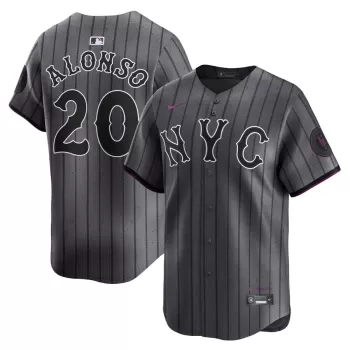 Men's New York Mets Pete Alonso Nike Gray City Connect Limited Player Jersey Men's New York Mets Pete Alonso Nike Gray City Connect Limited Player Jersey