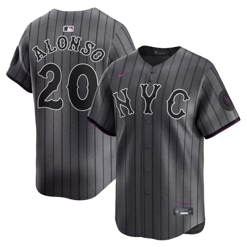 Men's New York Mets Pete Alonso Nike Gray City Connect Limited Player Jersey Men's New York Mets Pete Alonso Nike Gray City Connect Limited Player Jersey