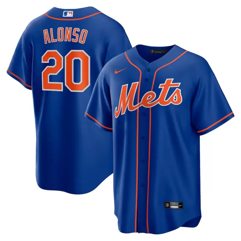 Men's New York Mets Pete Alonso Nike Royal Alternate Replica Player Name Jersey Men's New York Mets Pete Alonso Nike Royal Alternate Replica Player Name Jersey