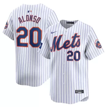 Men's New York Mets Pete Alonso Nike White 2024 MLB World Tour London Series Home Limited Player Jersey Men's New York Mets Pete Alonso Nike White 2024 MLB World Tour London Series Home Limited Player Jersey