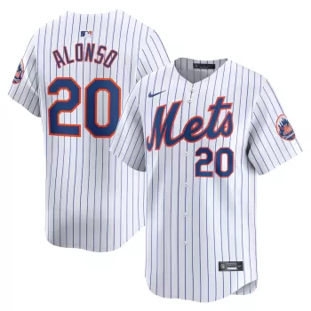 Men's New York Mets Pete Alonso Nike White Home Limited Player Jersey Men's New York Mets Pete Alonso Nike White Home Limited Player Jersey