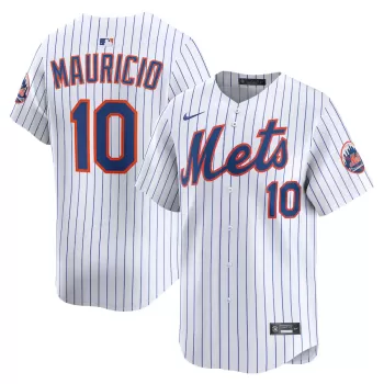 Men's New York Mets Ronny Mauricio Nike White Alternate Limited Player Jersey Men's New York Mets Ronny Mauricio Nike White Alternate Limited Player Jersey