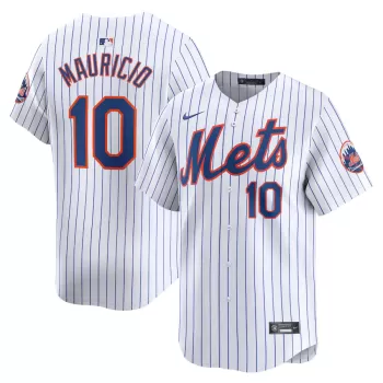 Men's New York Mets Ronny Mauricio Nike White Home Limited Player Jersey Men's New York Mets Ronny Mauricio Nike White Home Limited Player Jersey
