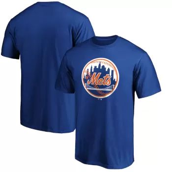Men's New York Mets Royal Cooperstown Collection Forbes Team Logo T-Shirt Men's New York Mets Royal Cooperstown Collection Forbes Team Logo T-Shirt