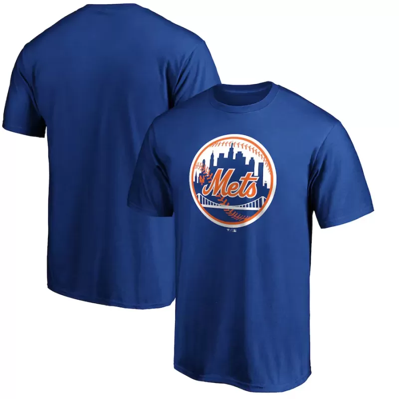 Men's New York Mets Royal Cooperstown Collection Forbes Team Logo T-Shirt Men's New York Mets Royal Cooperstown Collection Forbes Team Logo T-Shirt