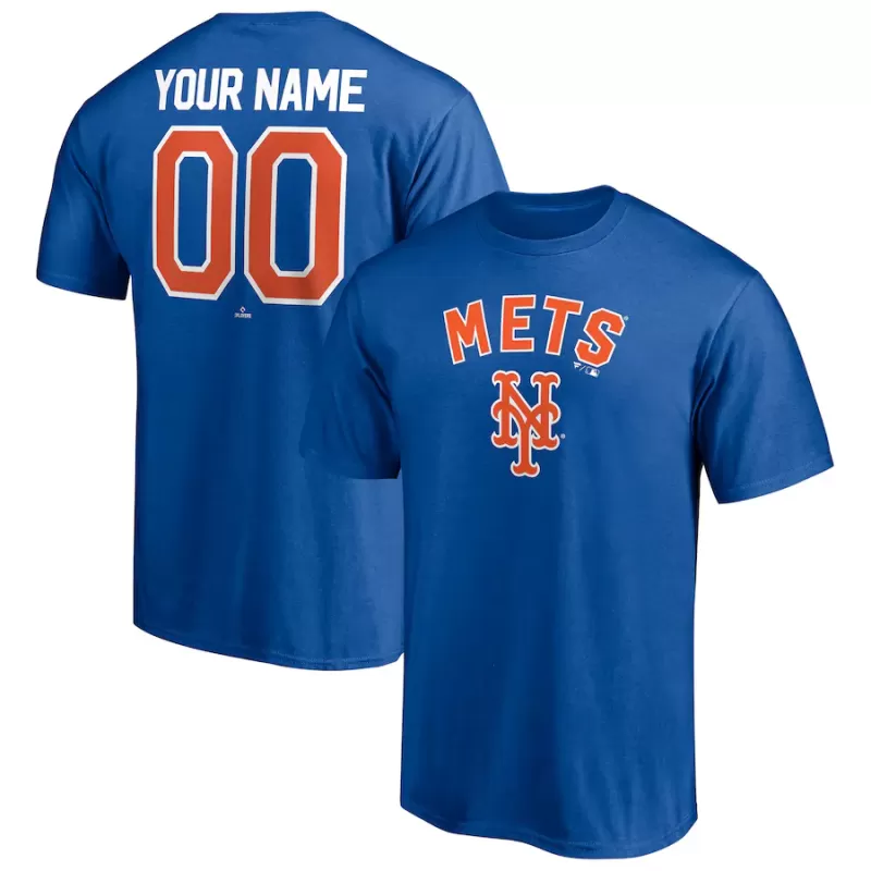 Men's New York Mets Royal Personalized Team Winning Streak Name & Number T-Shirt Men's New York Mets Royal Personalized Team Winning Streak Name & Number T-Shirt