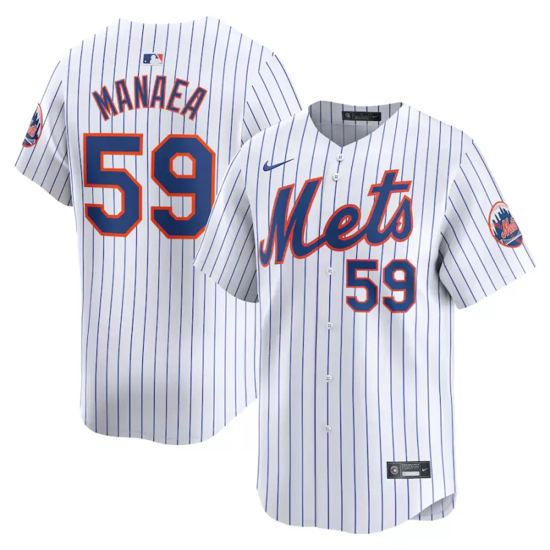Men's New York Mets Sean Manaea Nike White Home Limited Player Jersey