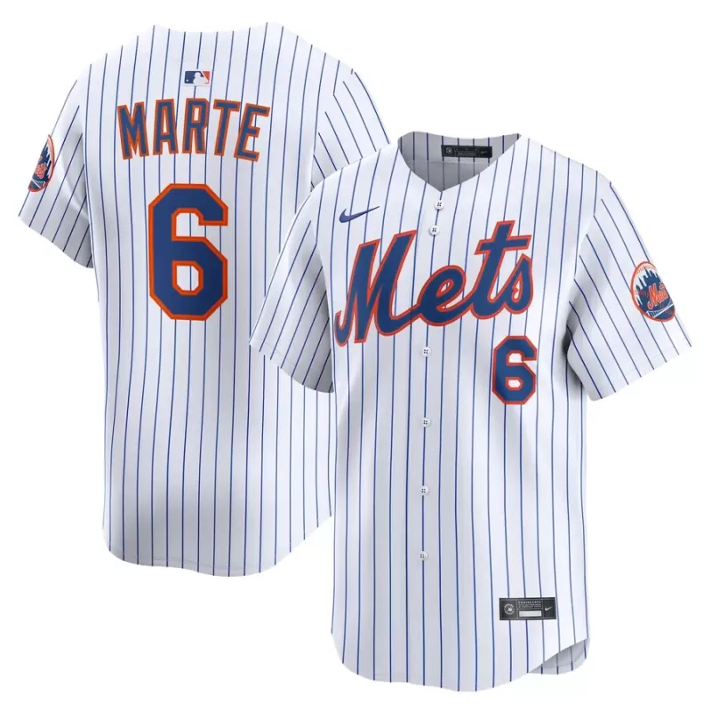Men's New York Mets Starling Marte Nike White Alternate Limited Player Jersey Men's New York Mets Starling Marte Nike White Alternate Limited Player Jersey