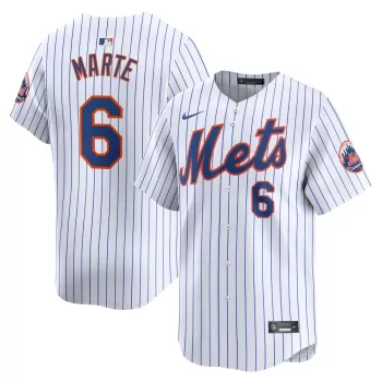 Men's New York Mets Starling Marte Nike White Home Limited Player Jersey Men's New York Mets Starling Marte Nike White Home Limited Player Jersey