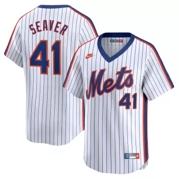 Men's New York Mets Tom Seaver Nike White Throwback Cooperstown Limited Jersey Men's New York Mets Tom Seaver Nike White Throwback Cooperstown Limited Jersey