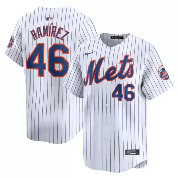 Men's New York Mets Yohan Ramirez Nike White Home Limited Player Jersey Men's New York Mets Yohan Ramirez Nike White Home Limited Player Jersey