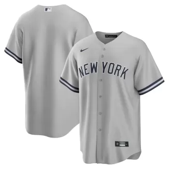 Men's New York Yankees Nike Gray Big & Tall Road Replica Team Jersey Men's New York Yankees Nike Gray Big & Tall Road Replica Team Jersey