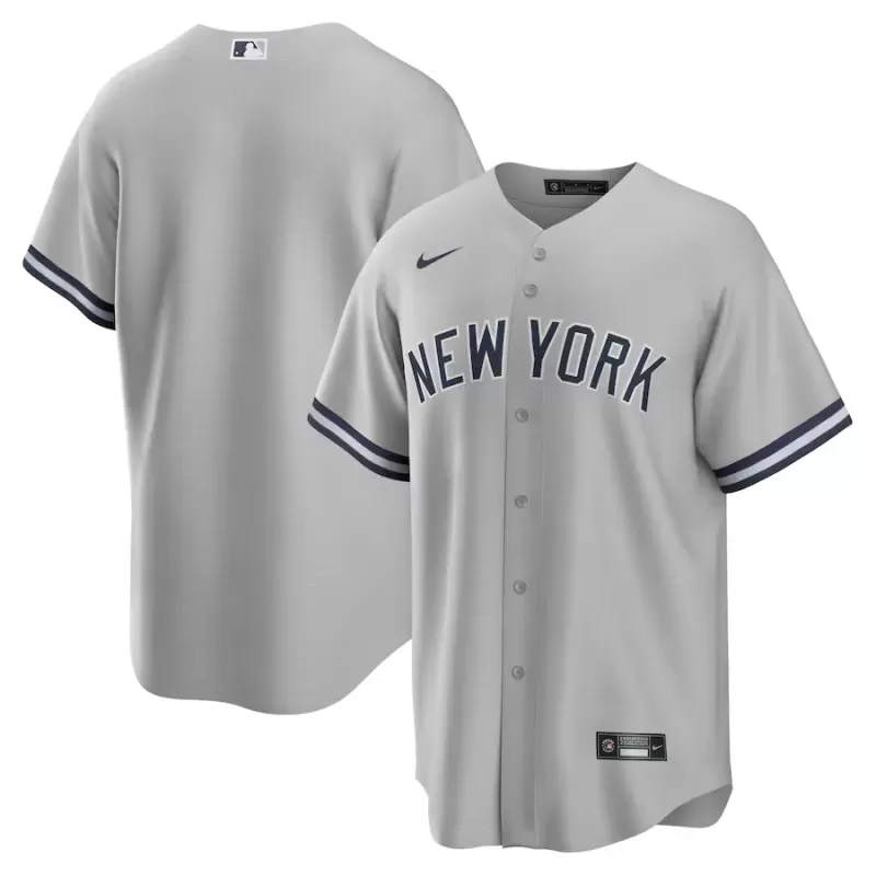Men's New York Yankees Nike Gray Big & Tall Road Replica Team Jersey Men's New York Yankees Nike Gray Big & Tall Road Replica Team Jersey