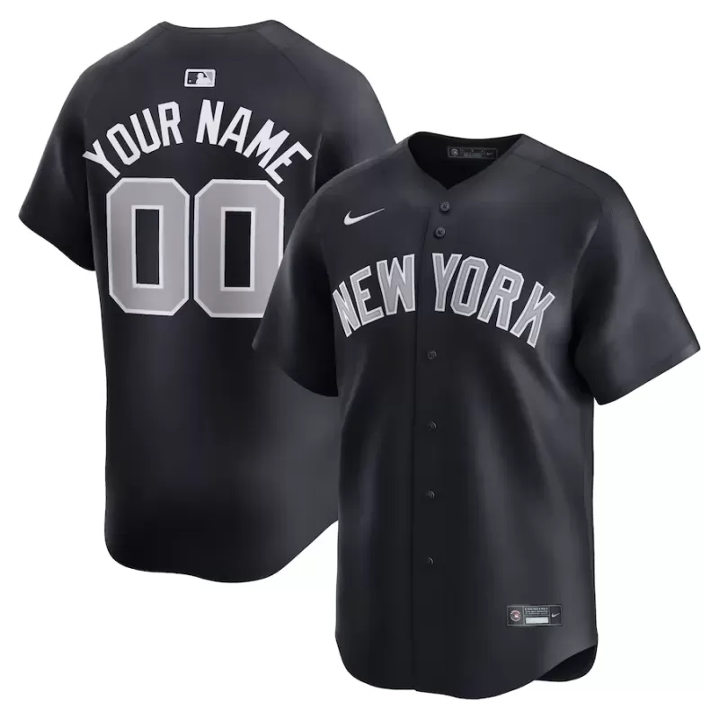 Men's New York Yankees Nike Navy Alternate Limited Custom Jersey Men's New York Yankees Nike Navy Alternate Limited Custom Jersey