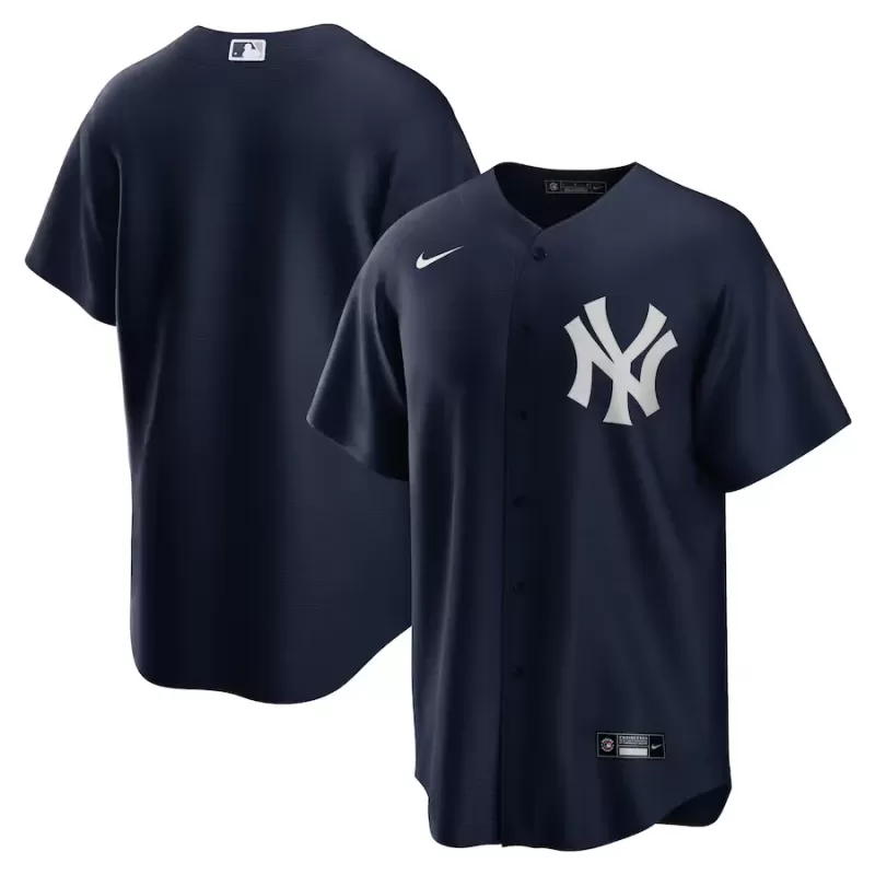 Men's New York Yankees Nike Navy Big & Tall Alternate Replica Team Jersey Men's New York Yankees Nike Navy Big & Tall Alternate Replica Team Jersey