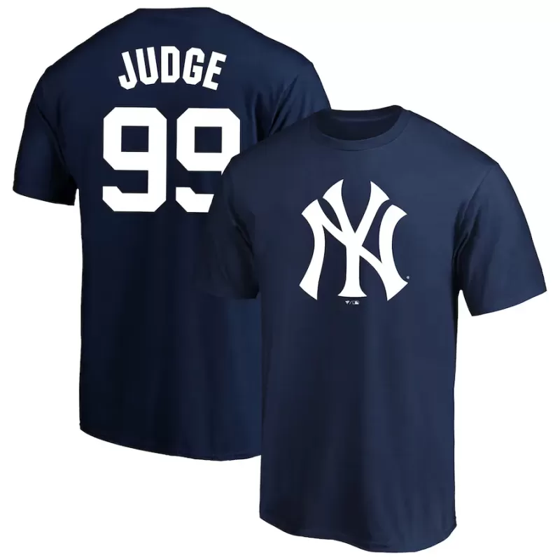 Men's New York Yankees Aaron Judge Navy Big & Tall Name & Number T-Shirt Men's New York Yankees Aaron Judge Navy Big & Tall Name & Number T-Shirt