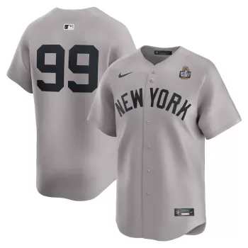 Men's New York Yankees Aaron Judge Nike Gray 2024 World Series Limited Player Jersey Men's New York Yankees Aaron Judge Nike Gray 2024 World Series Limited Player Jersey
