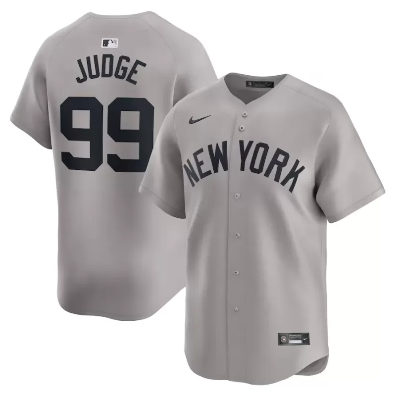 Men's New York Yankees Aaron Judge Nike Gray Away Limited Player Jersey Men's New York Yankees Aaron Judge Nike Gray Away Limited Player Jersey