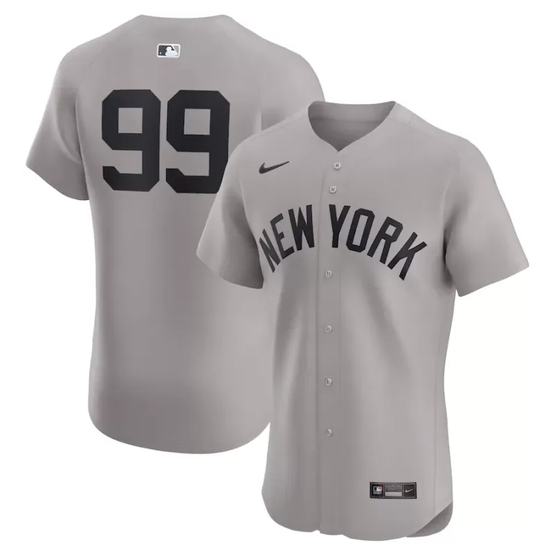 Men's New York Yankees Aaron Judge Nike Gray Road Elite Player Jersey Men's New York Yankees Aaron Judge Nike Gray Road Elite Player Jersey