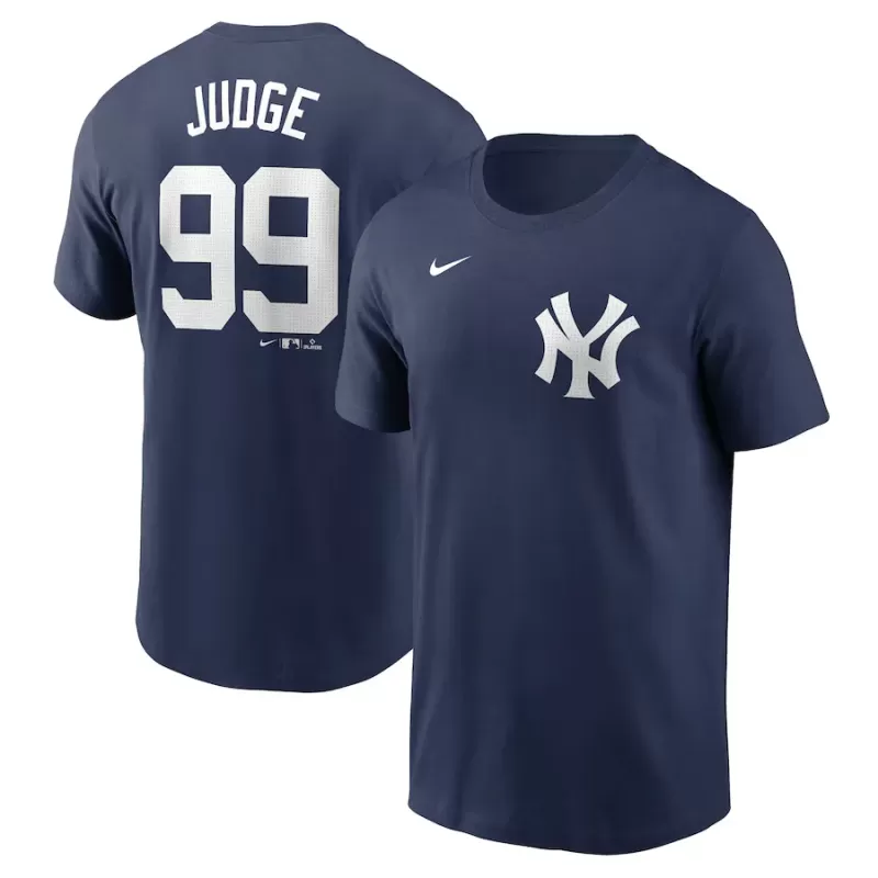 Men's New York Yankees Aaron Judge Nike Navy Fuse Name & Number T-Shirt Men's New York Yankees Aaron Judge Nike Navy Fuse Name & Number T-Shirt