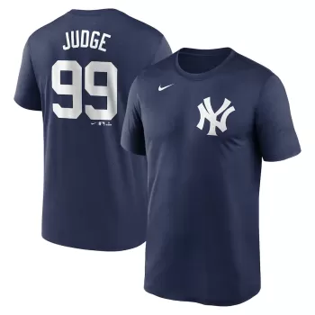 Men's New York Yankees Aaron Judge Nike Navy Legend Name & Number Performance T-Shirt Men's New York Yankees Aaron Judge Nike Navy Legend Name & Number Performance T-Shirt