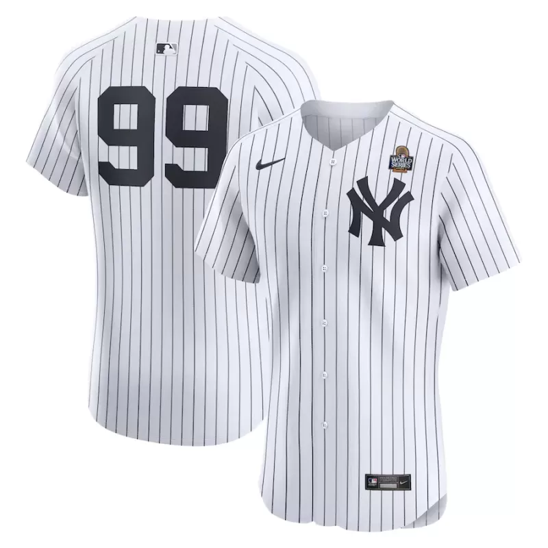 Men's New York Yankees Aaron Judge Nike White 2024 World Series Home Elite Player Jersey Men's New York Yankees Aaron Judge Nike White 2024 World Series Home Elite Player Jersey