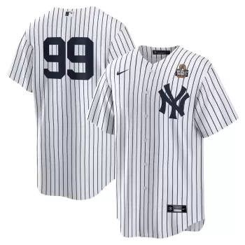 Men's New York Yankees Aaron Judge Nike White 2024 World Series Home Replica Player Jersey Men's New York Yankees Aaron Judge Nike White 2024 World Series Home Replica Player Jersey