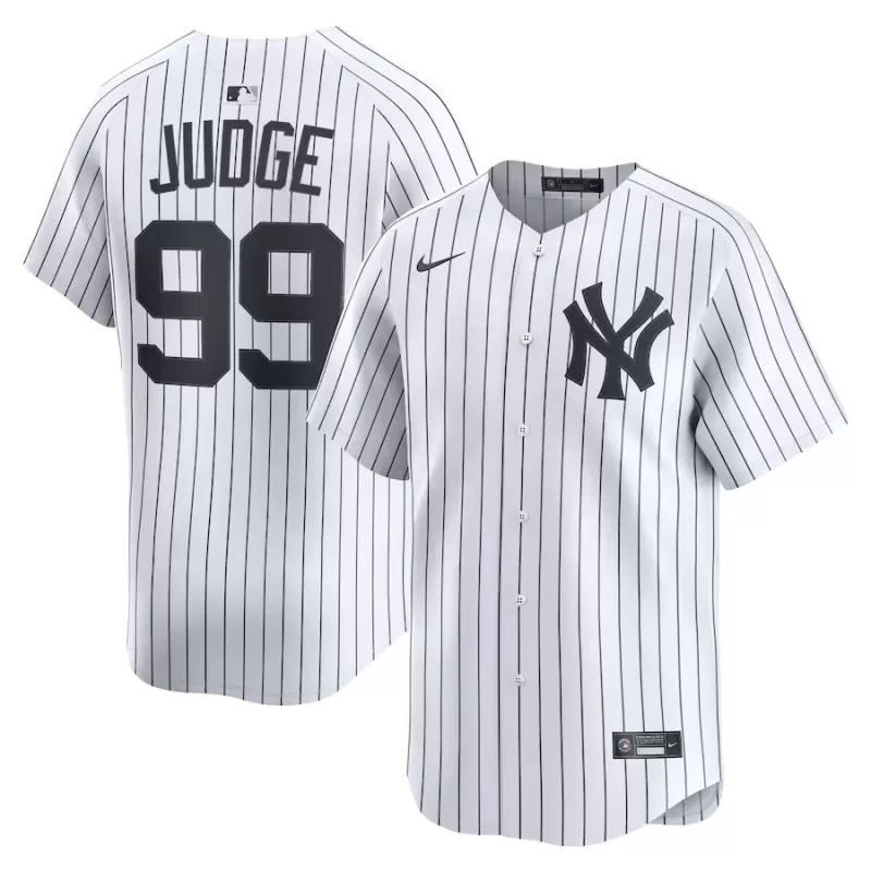 Men's New York Yankees Aaron Judge Nike White Alternate Limited Player Jersey Men's New York Yankees Aaron Judge Nike White Alternate Limited Player Jersey