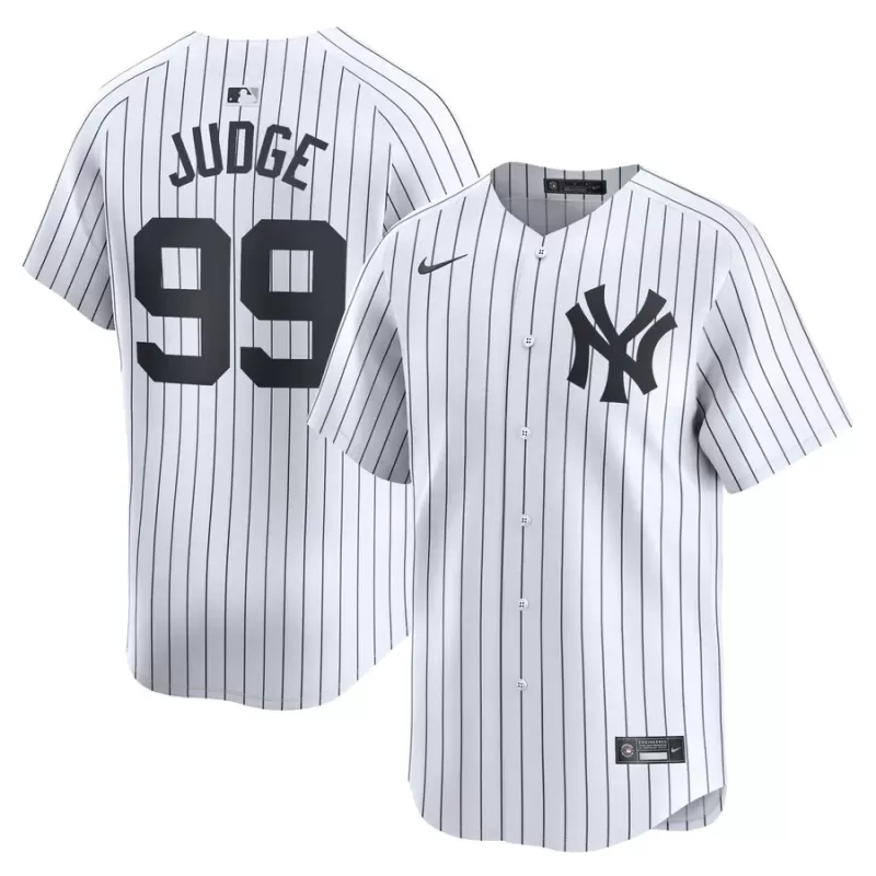 Men's New York Yankees Aaron Judge Nike White Home Limited Player Jersey Men's New York Yankees Aaron Judge Nike White Home Limited Player Jersey