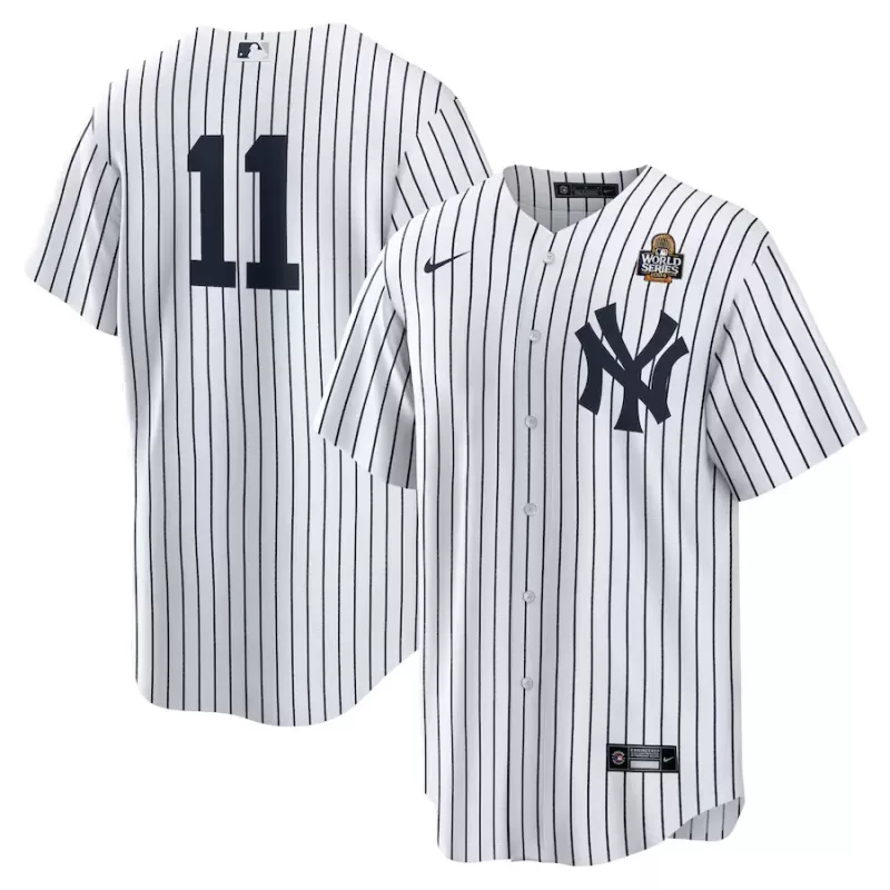 Men's New York Yankees Anthony Volpe Nike White 2024 World Series Home Replica Player Jersey Men's New York Yankees Anthony Volpe Nike White 2024 World Series Home Replica Player Jersey