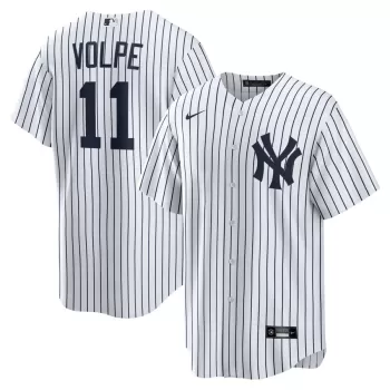 Men's New York Yankees Anthony Volpe Nike White Home Replica Player Jersey Men's New York Yankees Anthony Volpe Nike White Home Replica Player Jersey