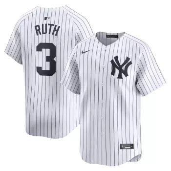 Men's New York Yankees Babe Ruth Nike White Home Limited Player Jersey