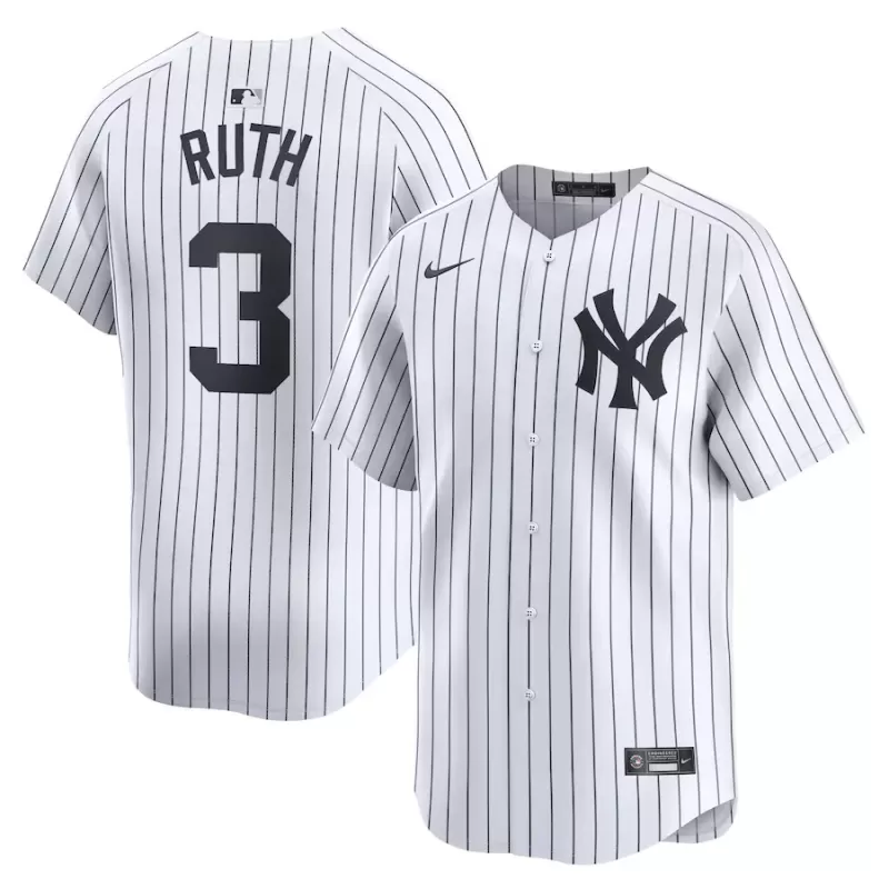 Men's New York Yankees Babe Ruth Nike White Home Limited Player Jersey Men's New York Yankees Babe Ruth Nike White Home Limited Player Jersey