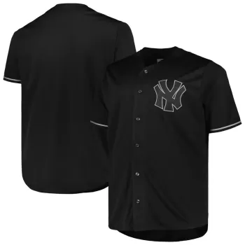 Men's New York Yankees Black/Gray Big & Tall Pop Fashion Jersey Men's New York Yankees Black/Gray Big & Tall Pop Fashion Jersey