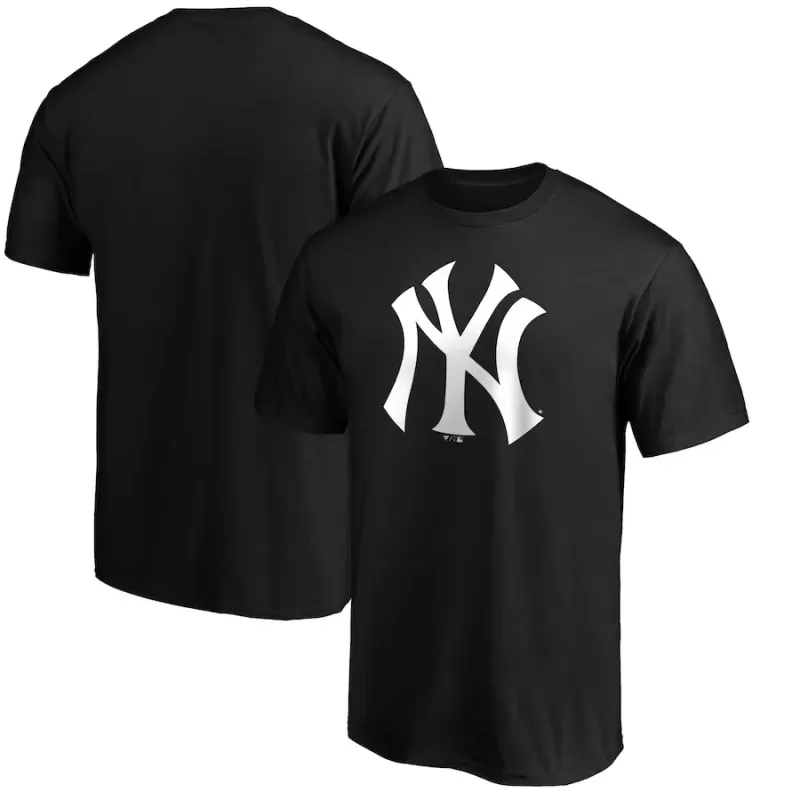 Men's New York Yankees Black Primary Logo T-Shirt Men's New York Yankees Black Primary Logo T-Shirt