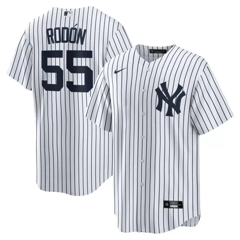 Men's New York Yankees Carlos Rodon Nike White/Navy Home Official Player Jersey Men's New York Yankees Carlos Rodon Nike White/Navy Home Official Player Jersey