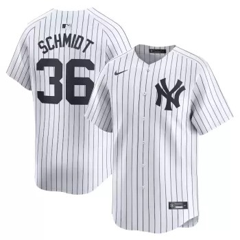 Men's New York Yankees Clarke Schmidt Nike White Home Limited Player Jersey Men's New York Yankees Clarke Schmidt Nike White Home Limited Player Jersey